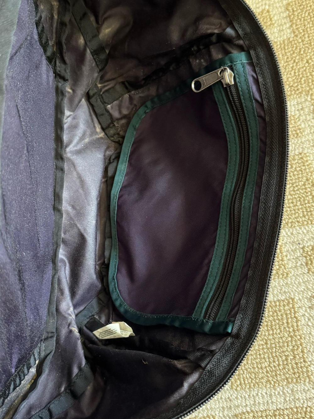 Patagonia Vintage 90s Hip Pack Waist Bag Purple Teal Large Fanny Pack USA Made - Picture 12 of 17